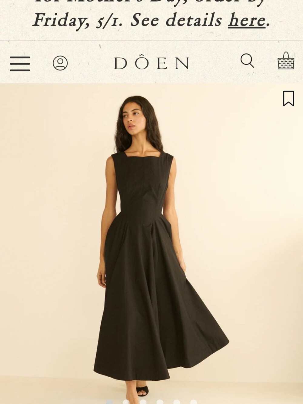 Doen Riviera Dress In Black - Picture 5 of 5